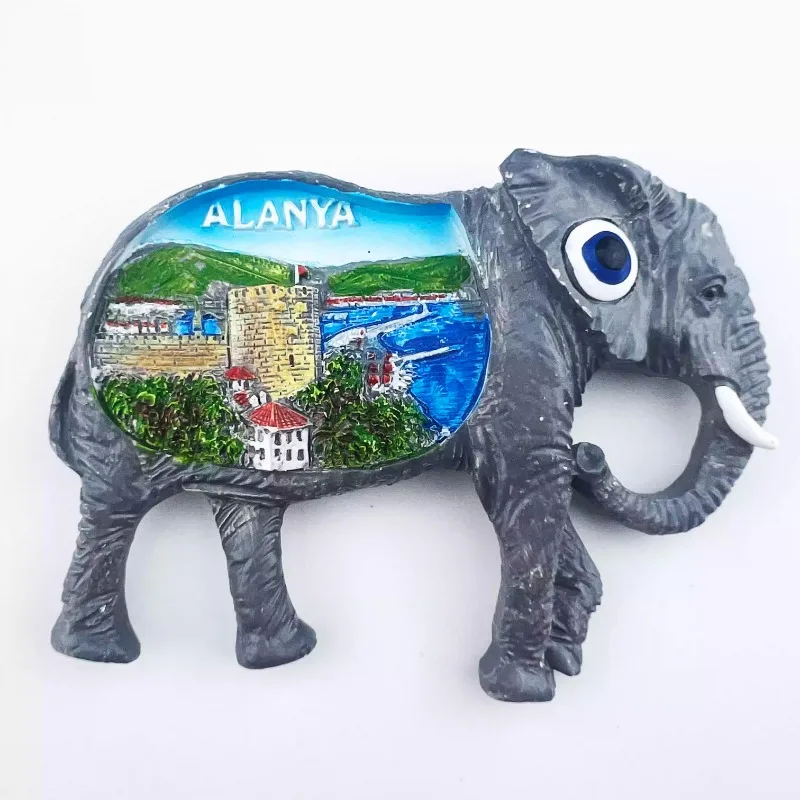 تركيا مغناطيس الثلاجة الجانب السفر الهدايا التذكارية أنطاليا ألانيا كيمير ملصقات الثلاجة هدايا عيد ميلاد صور ملصقات الحائط المغناطيسي