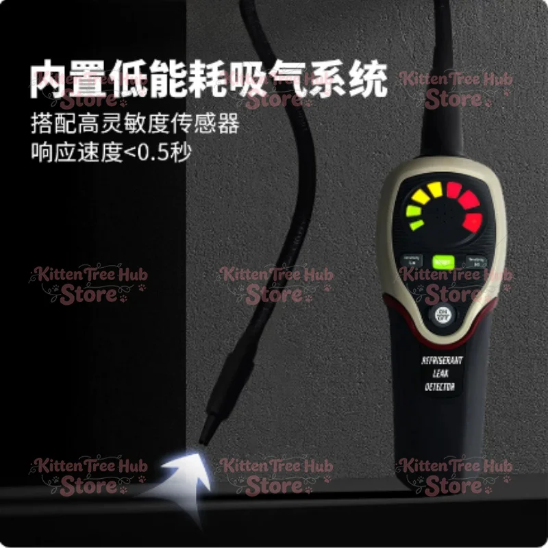 Air Conditioner Refrigeration System Halogen Gas Freon Leak Detector Refrigerant Halogen Leak Detector Tester Meter RLD-382P
