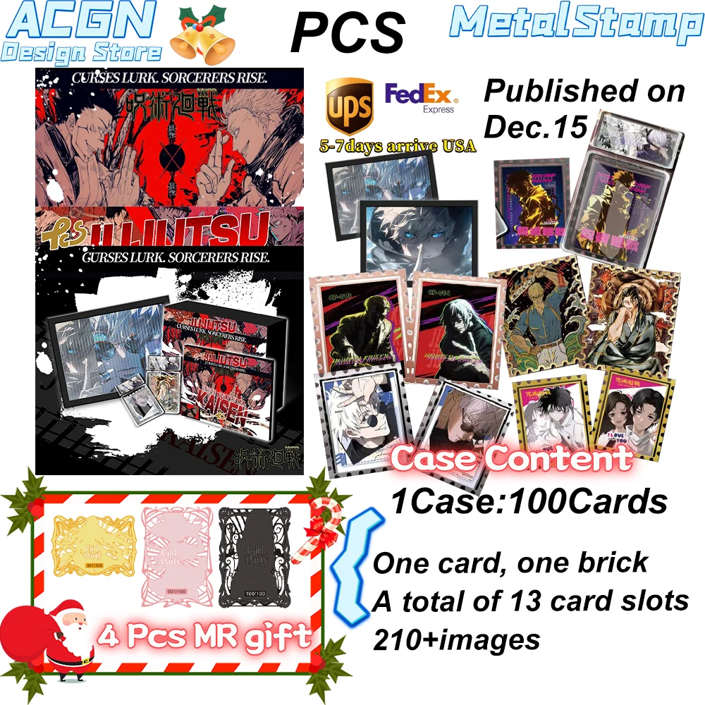 

2025 шт. модные металлические штампы для игры дзюдзюцу кайсен печать коллекционная карта аниме карты подарки на день рождения ACG CCG TCG подарки для хобби