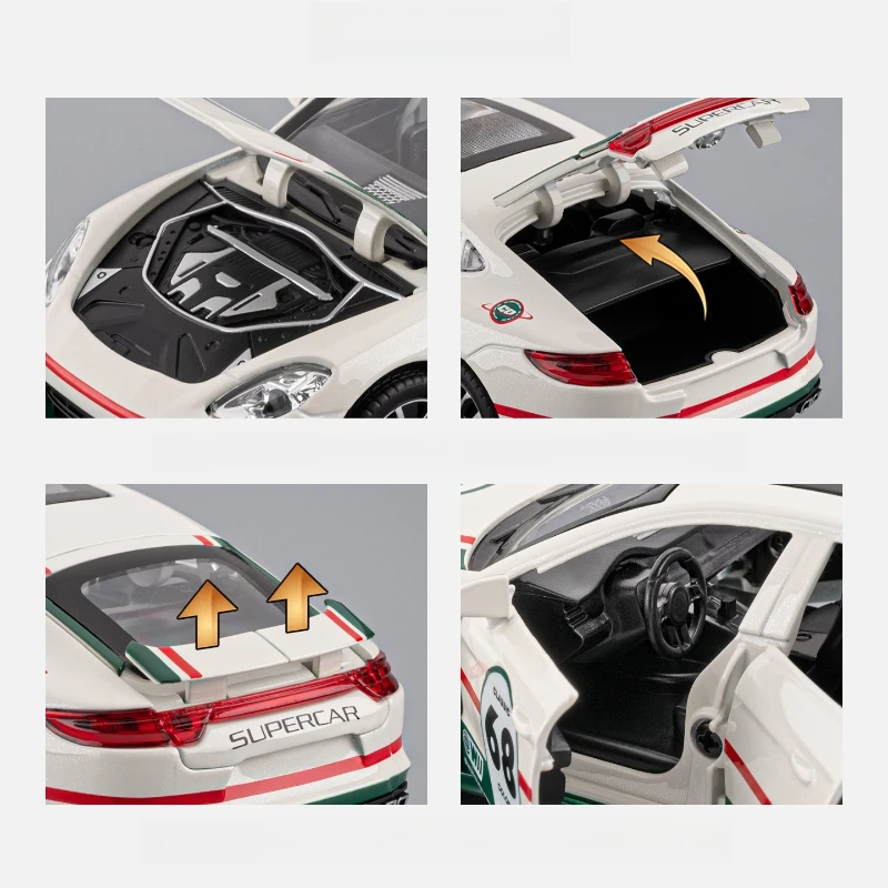 1:32 파나메라 레이싱카 고급 시뮬레이션 다이캐스트 메탈 합금 모델카 사운드 라이트 풀백 시리즈 컬렉션 어린이 장난감 선물