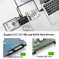 3-in-1 USB 3.0 to SATA IDE Adapter Cable for 2.5/3.5 Inch HDD SSD CD/DVD-ROM CD-RW Drives External Hard Drive Converter