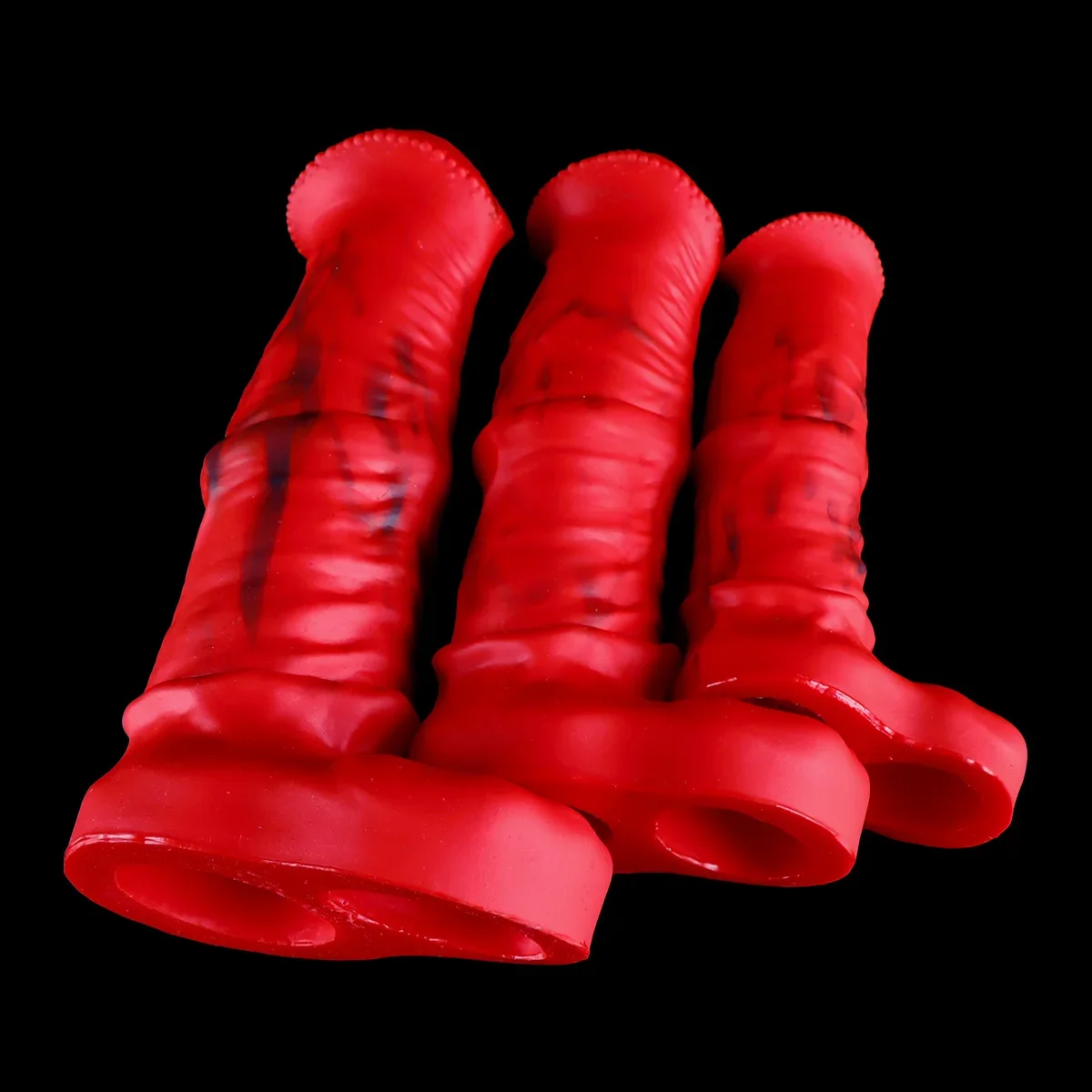 ซิลิโคนม้าอวัยวะเพศชายอวัยวะเพศชายถุงยางอนามัยReusable ExtenderชายอวัยวะเพศชายแขนขยายแหวนCock Horse Cockแขน 18