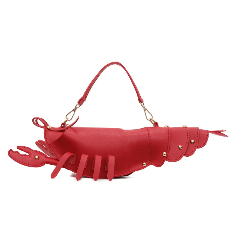 Lobster Bag Shoulder Bag Rivet Design Cute Girl Versatile Crossbody Trendy