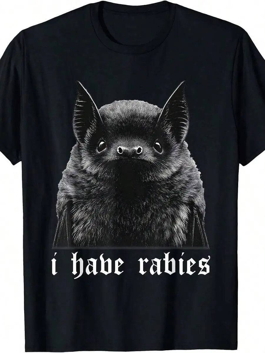 I Have Rabies Bat Vintage T Shirt Mens Meme Funny Short Sleeved New Year Holiday Gifts Are The Best Choice For Family 100%
