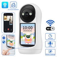 XIAOVV 3MP PTZ Wifi Camera Video Call with 2.8 Inch IPS Screen Baby Cry Sound Detection Security IP Camera Baby Monitor iCSee