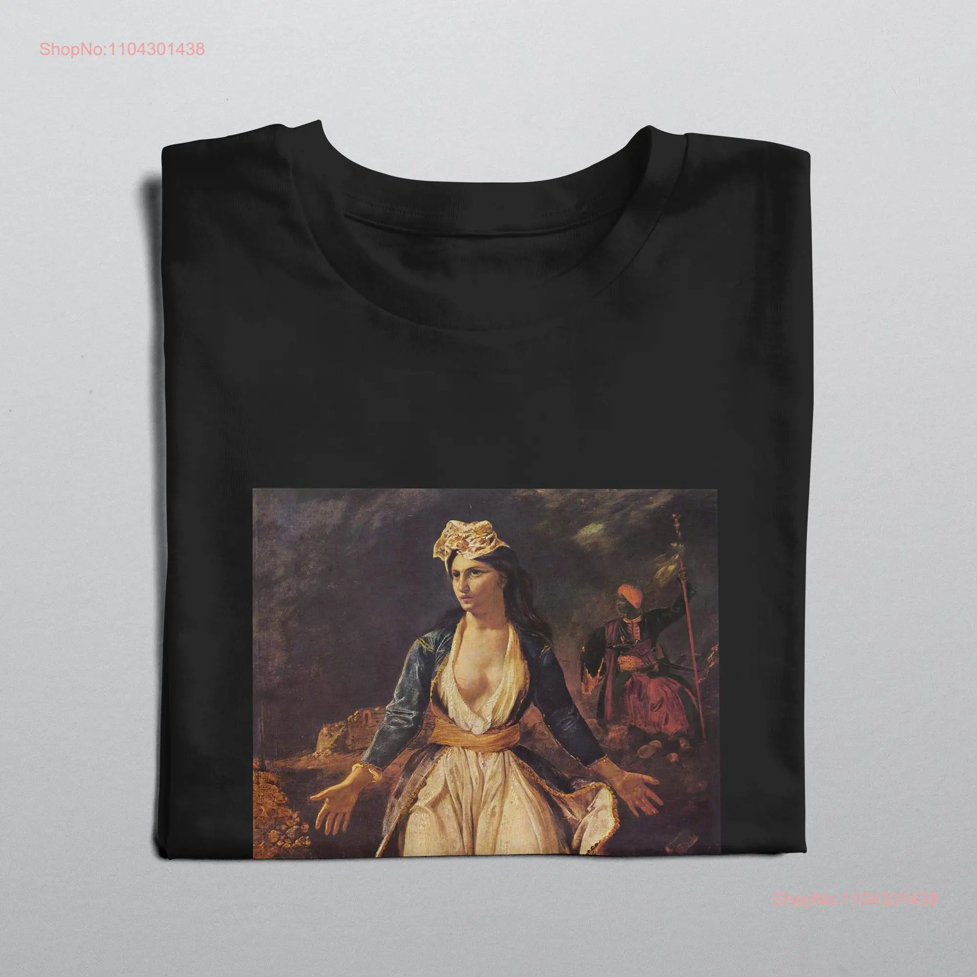 Greece on the Ruins of Missolonghi Eugene Delacroix Artists T Shirt Art Painter Lover Cotton Classic