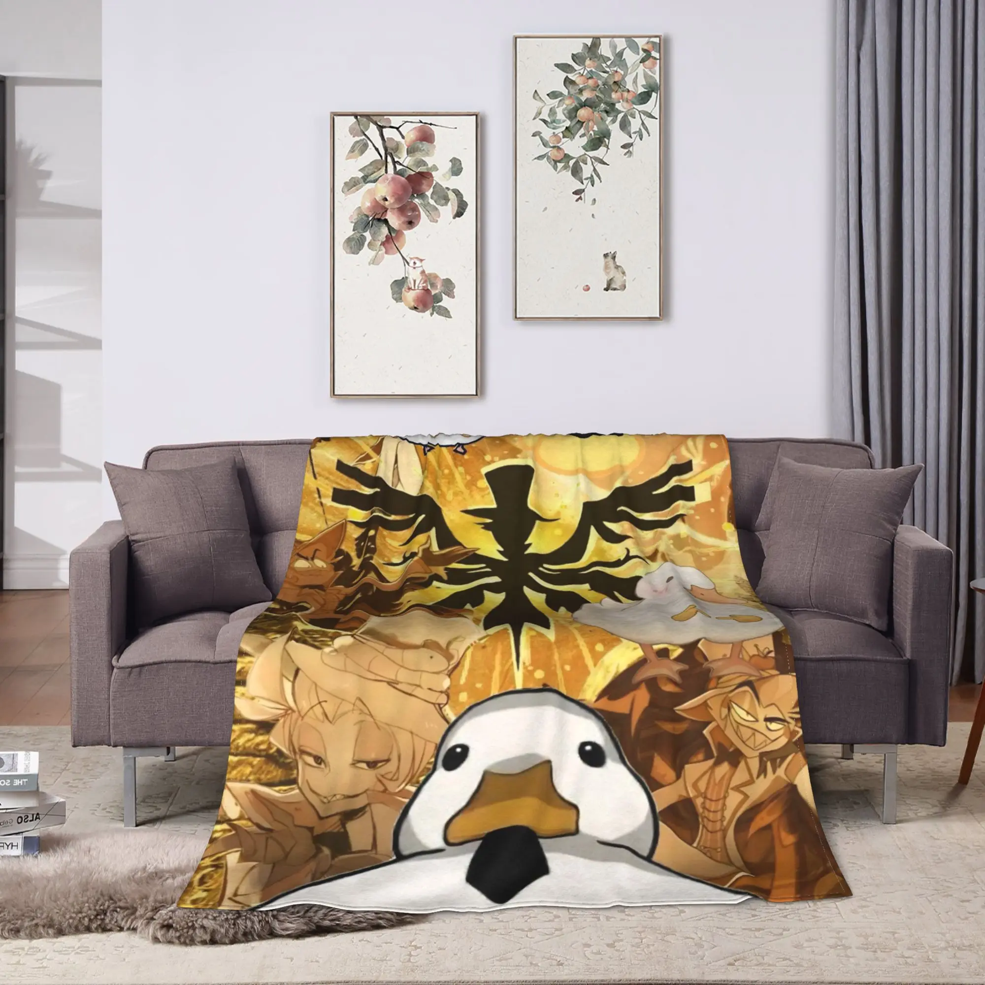 Lucifer Hazbins Hotels Blankets Coral Fleece Plush Textile Decor  Portable Warm Throw Blanket for Bedding Outdoor Quilt