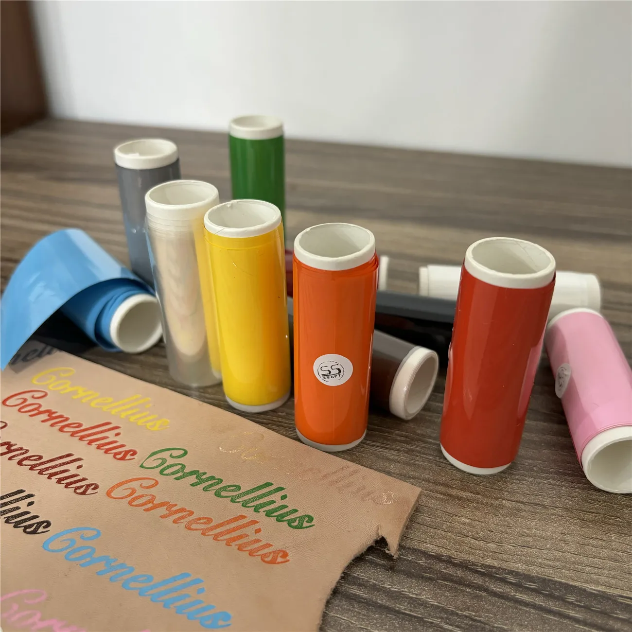 12colors Set Hot Foil Stamping Machine Paper for Leather Embosing Bronzing PU Paper Gilding Pen Leathercraft 1meter/roll 12rolls