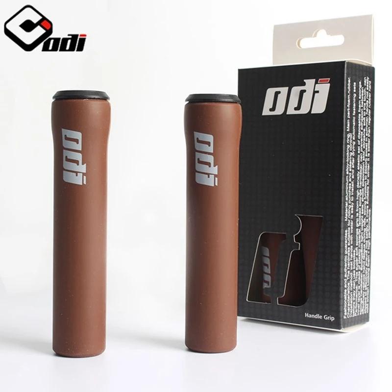 ODI MTB Bicycle Handlebar Grips Pure Silica Gel Ultralight 96g Anti-skid Shock-absorbing Mountain Balance Folding Bike Soft Grip