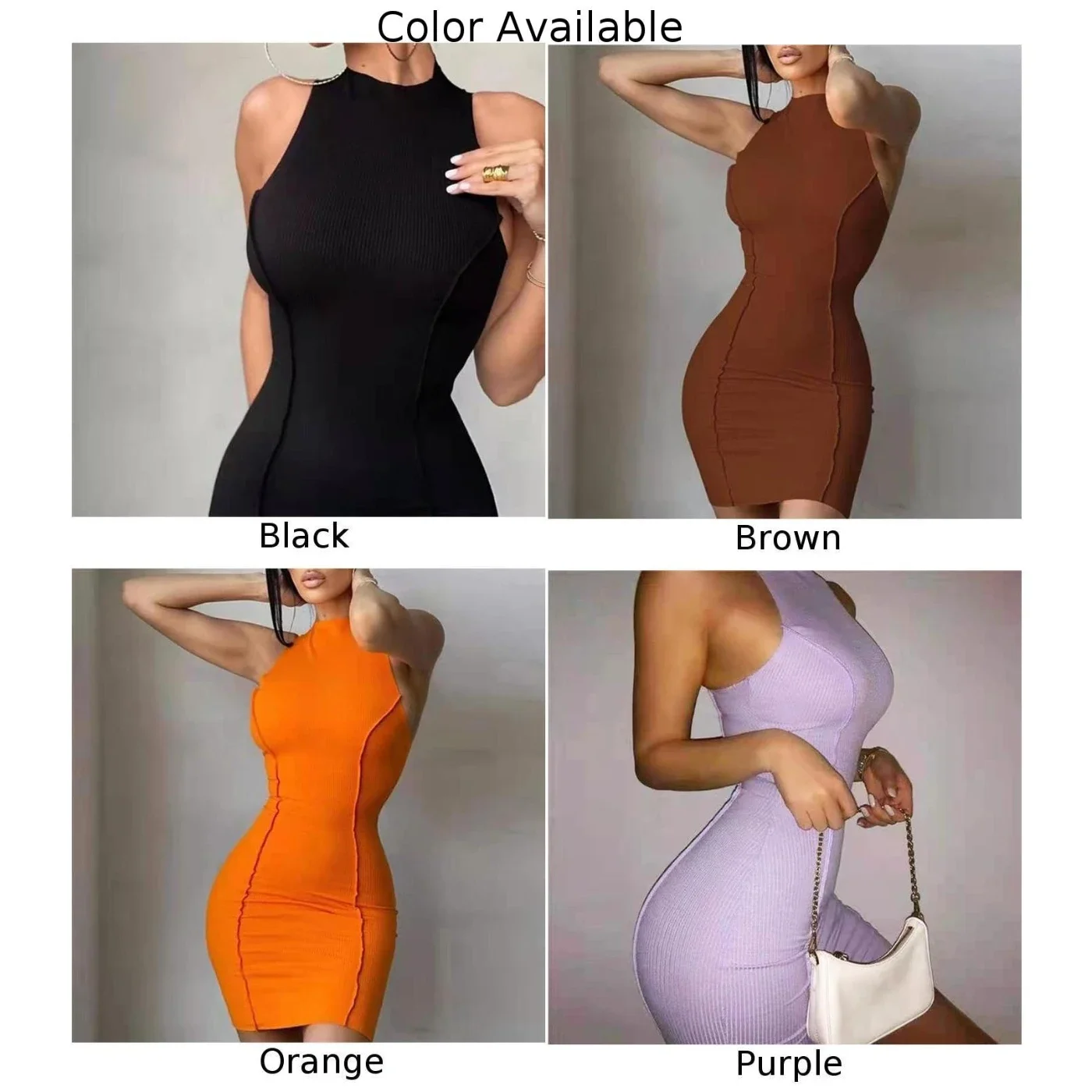 Hochwertige ärmellose Minikleider mit O-Ausschnitt, Polyester, sexy Damen, 1-teiliges Minikleid, atmungsaktiv, für alle Jahreszeiten, Cocktail