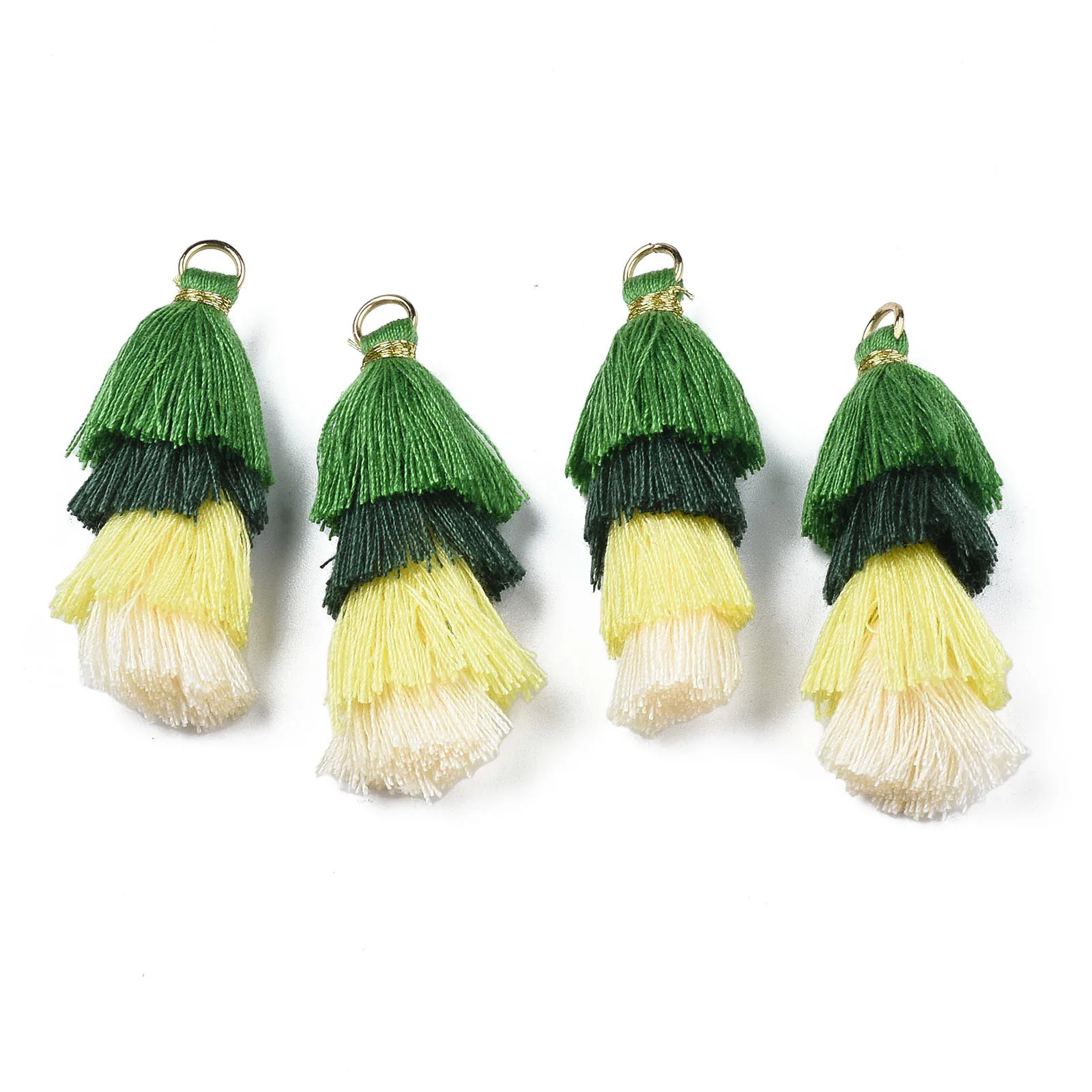 100Pcs Cotton Thread Tassel Pendant Decorations Fringe Trim Craft Tassels Sewing Accessories for Earring Keychain Jewelry Making