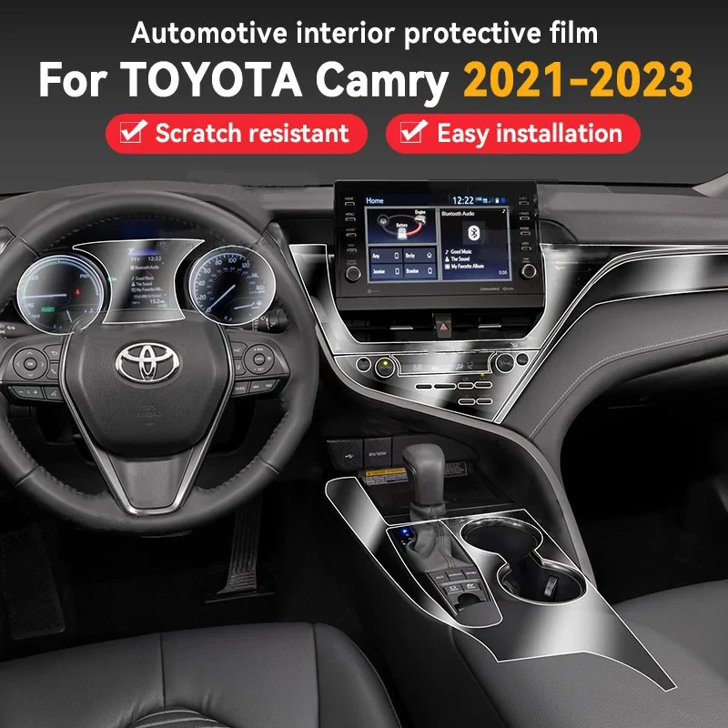 

Для TOYOTA Camry 2021-2023 Защитная пленка для салона автомобиля центральной консоли приборной панели наклейка против царапин аксессуары