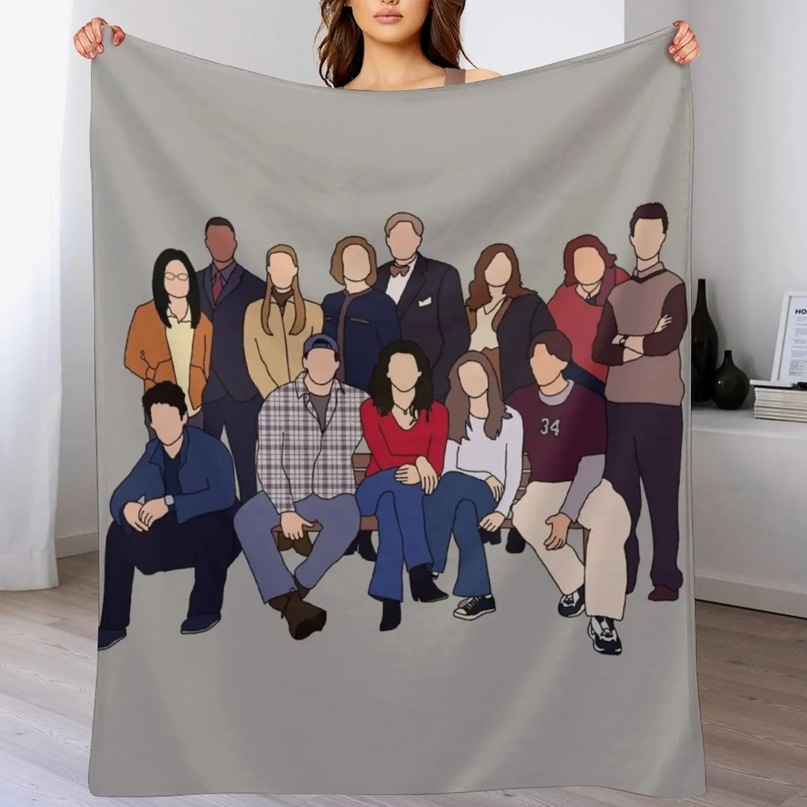 GG cast Throw Blanket Stylish Warm Blanket for Living Room Bedroom