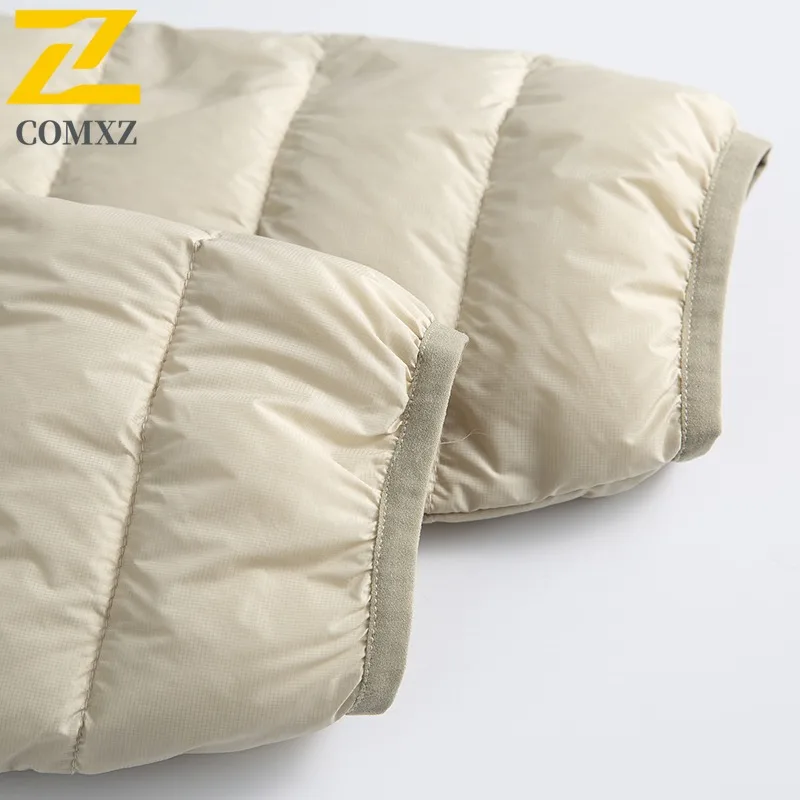 COMXZ Men Winter Jackets 2025 Thick Snow Camping Cold-Resistant Lightweight Daily Padded Jacket High Quality Trip Padding Coat