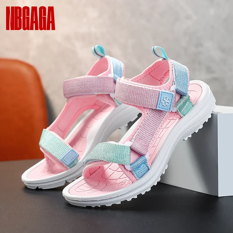 

Girls Sport Sandals Youth Athletic Walking Shoes Non-Slip Sole Lightweight Quick-Dry Beach Outdoor Sandals Adjustable Strap