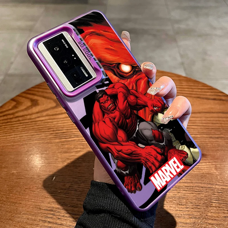 Marvel Avengers SpiderMan Hulk For Redmi Note 13 12 12S 11 11S 11E 10 10T 10S 9C 9T Pro Plus Max Lite 5G Colorful Silver