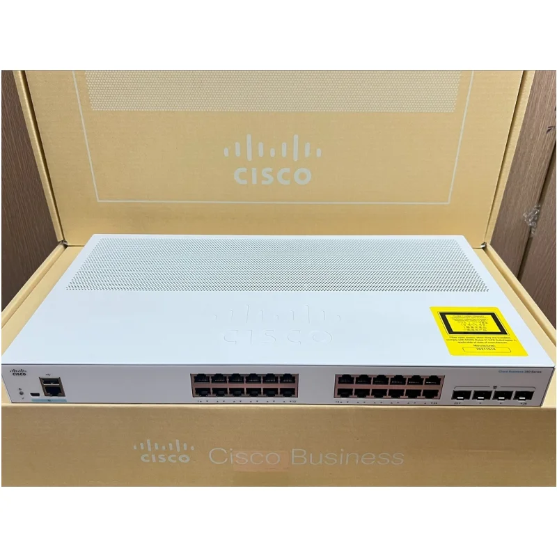 Cisco Business Switch CBS350-24P-4G محول POE مُدار 24 منفذ GE 4x1G SFP محول إيثرنت مختوم جديد #1