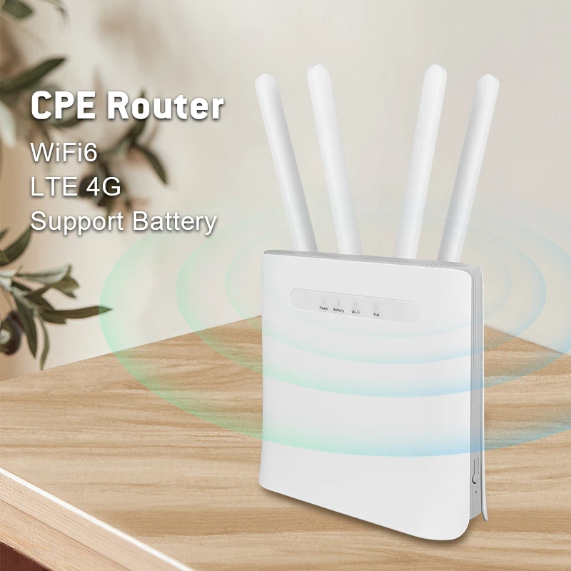 Hot Selling Portable 4G Lte Wifi Modem Hotspot 300Mbps Max. Lan Data Rate 2.4G Frequency Support Sim Card Slot For Outdoor Use