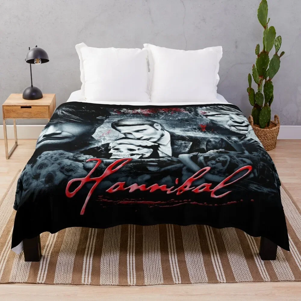 

Hannibal Lecter - Skull Design Throw Blanket Plaid decorative wednesday Soft Plaid Bed Fashionable Blankets