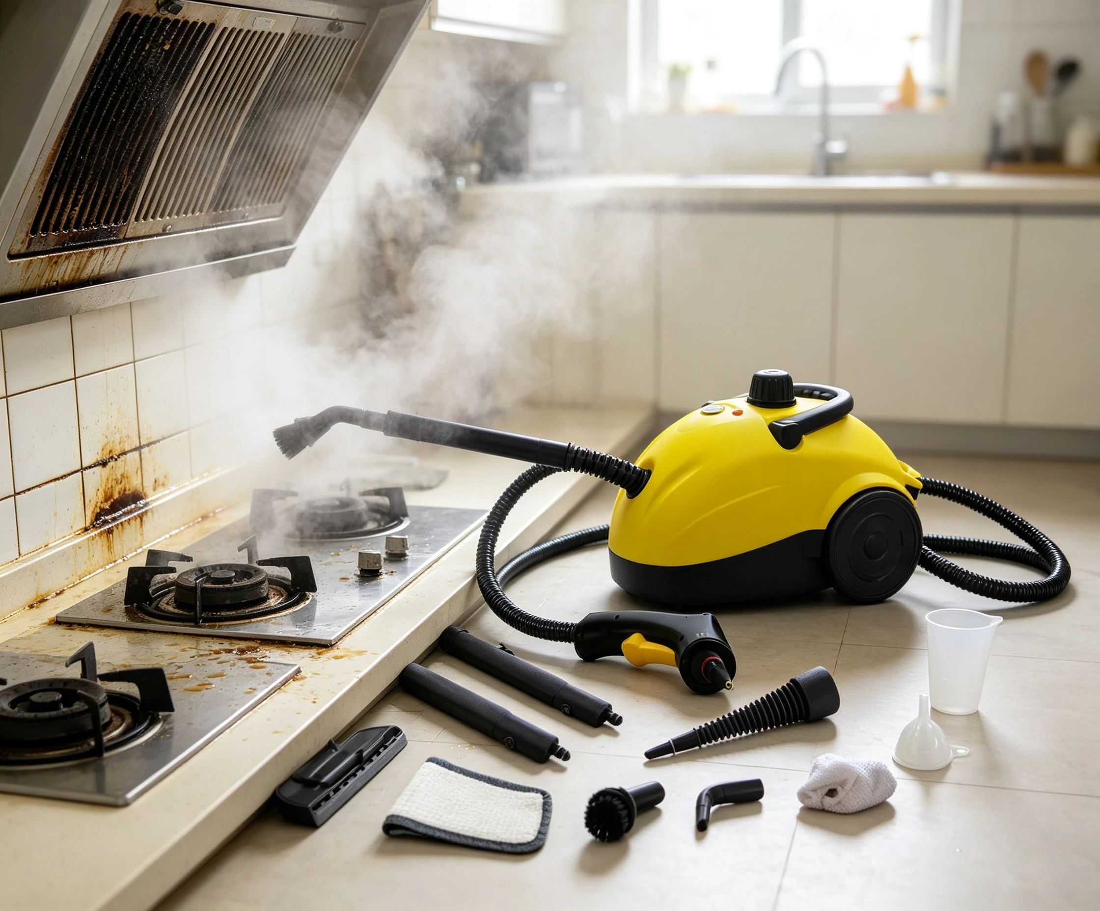 Steam Cleaner High Temperature High Pressure Multifunction Portable with Steam Mop for Air Conditioner Range Hood Kitchen Grease