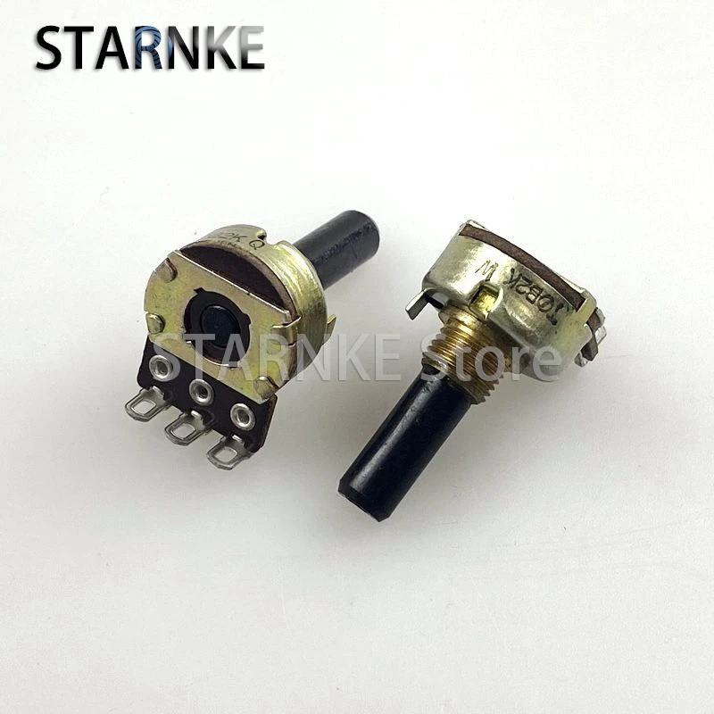 2PCS R161 Type B500ΩB2K Single Potentiometer Welding Wire Hole Foot 20mm Half Shaft