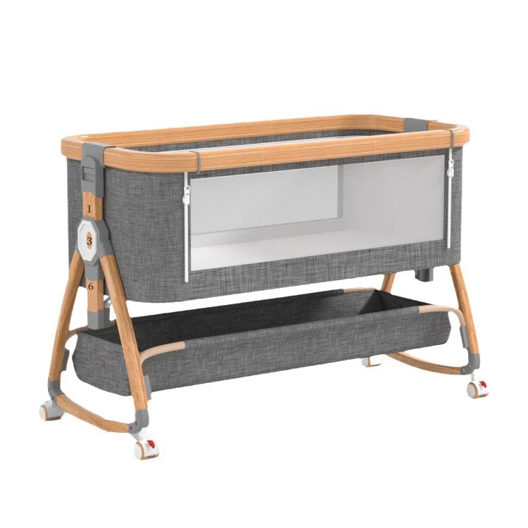 

Aluminium Baby Cot Crib Folding Baby Bed Cradle Portable New Cradle for Baby Kids' Cribs