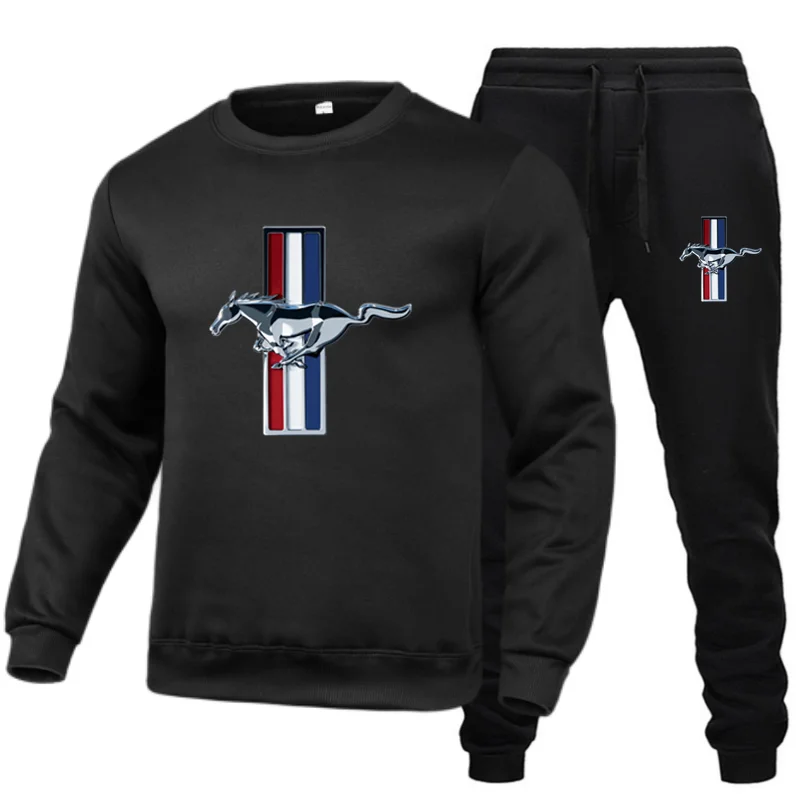 Men Tracksuit Sweat Suits Mens 2 Piece round neck +Pants Set Hop Fashion Streetwear Sports Clothing Set S-3XL