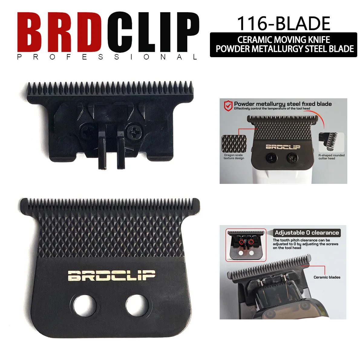 BRDCLIP التنين مقياس الملمس استبدال شفرة ل BRD-116 فرش القص الكهربائي 440C الصلب الماس السيراميك تتحرك سكين