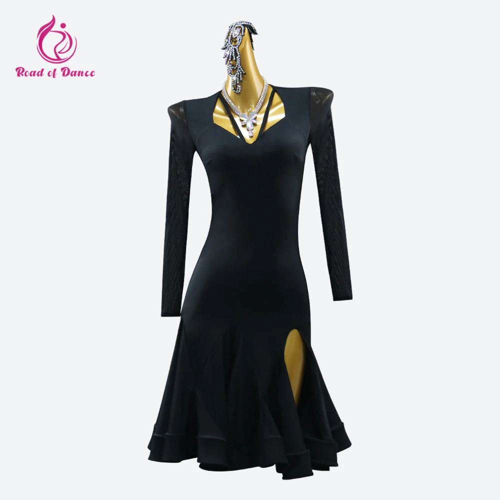 

Latin Dance Dress Women Party American Clothes 2026 Prom Competition Ballroom Samba Suit Long Sleeves Girls Sports Match Costume