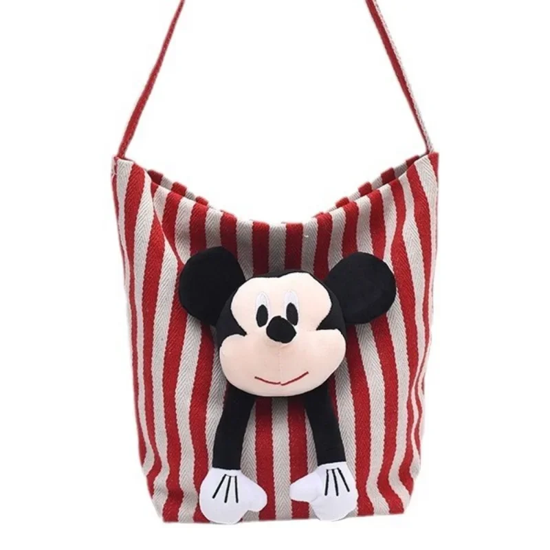 Disney-Sac en toile rayé pour femme, sac sous les bras, grande capacité, nouvelle mode initiée, ComPiedmont