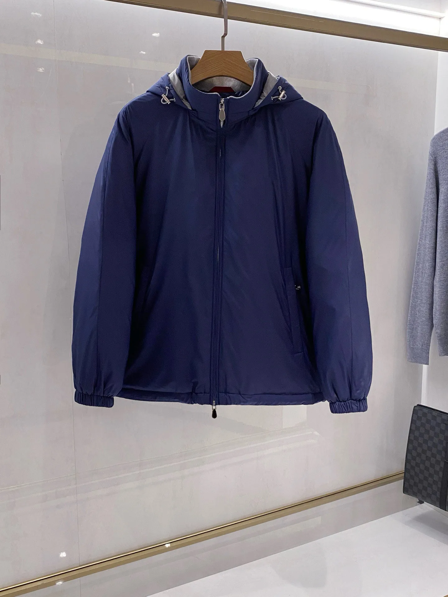 BC old money wind autumn and winter white duck down removable hat men's casual down jacket