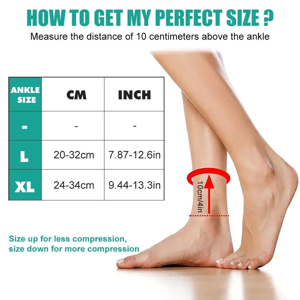 Ankle Sleeve - Low-Profile Compression Ankle Sleeve Ideal for Mild Ankle Sprains, Strains, Inflammation, Arthritis, and Soreness