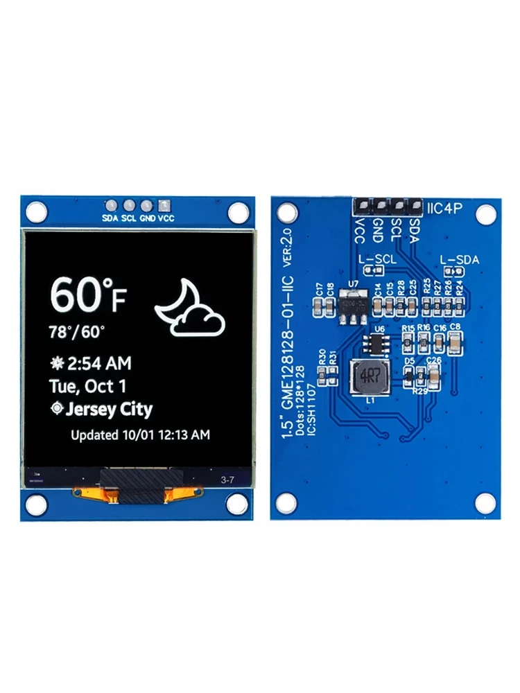 BS – zupełnie nowy moduł ekranu OLED o przekątnej 1,5 cala i rozdzielczości 128x128, wysokiej jakości produkt, przeznaczony do Raspberry Pi, STM32 i Arduino. — zdjęcie produktu 7
