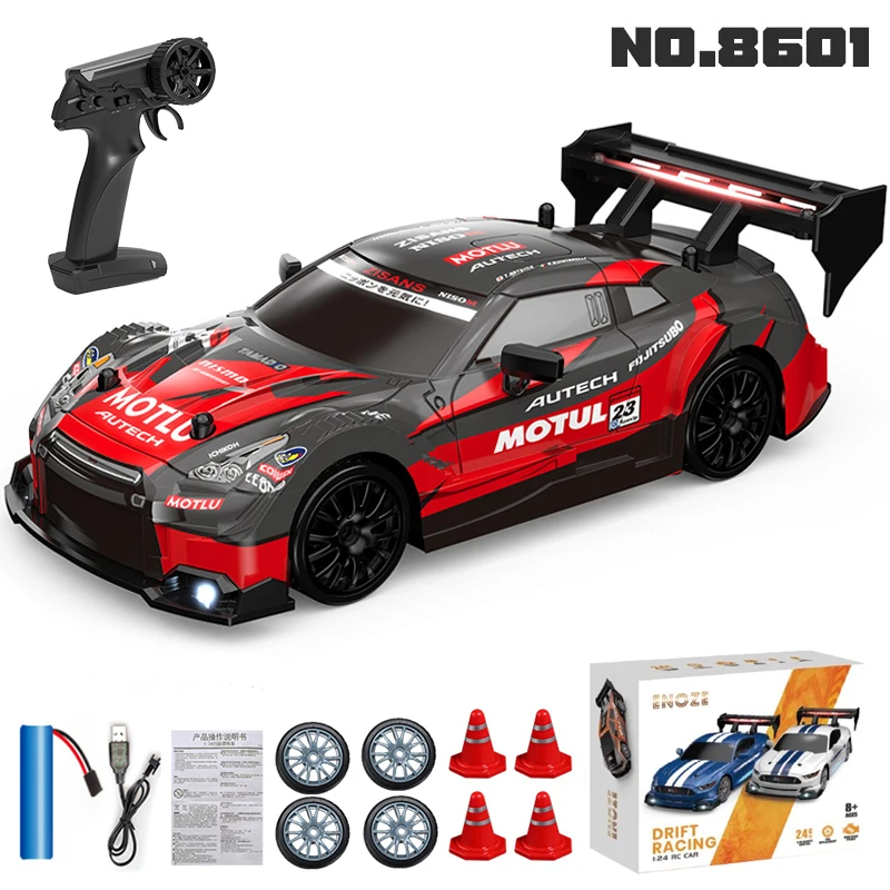 4WD Remote Control Car RC Drift 1:24 20KM/H High Speed Vehicle with LED Lights Racing Sport Toy for Adults Boys Girls Kids Gifts