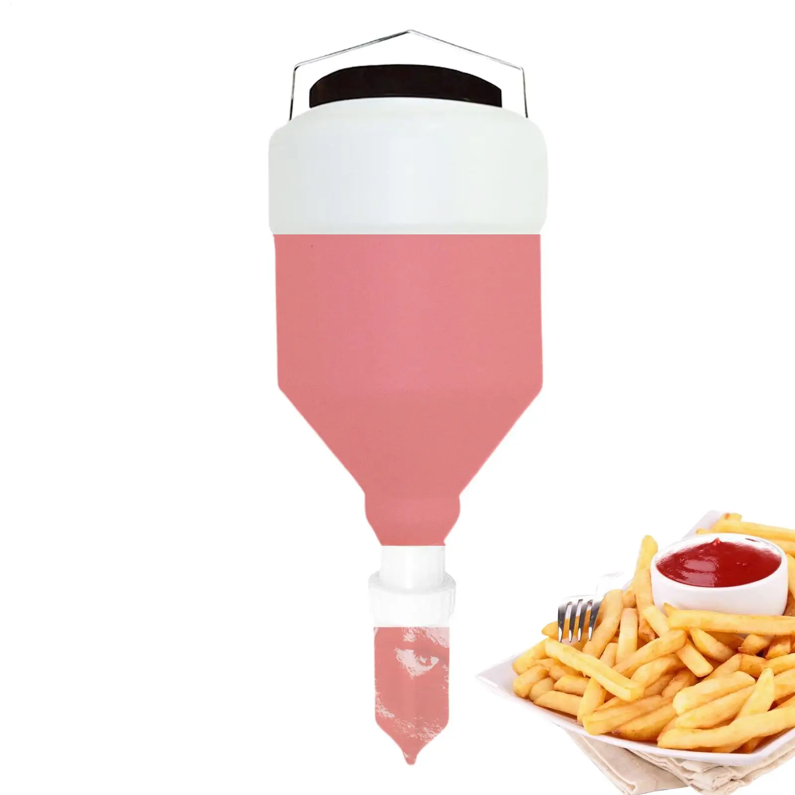 

Squeeze Bottles For Sauces Hangable Ketchup Dispenser 5.5L Refillable Leakproof Bottle Container For Sauces Condiment Cooking