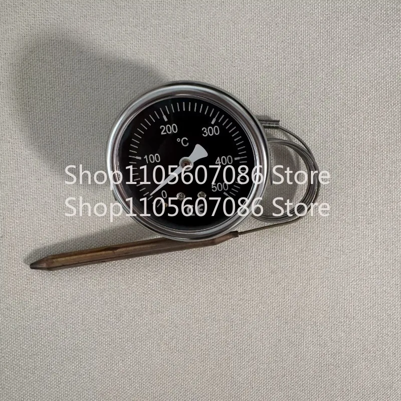 Stainless Steel Shell Thermometer 0-500 Degrees 0-600 Degrees Pizza Oven Thermometer, Oven Temperature Dial 1 Meter Line