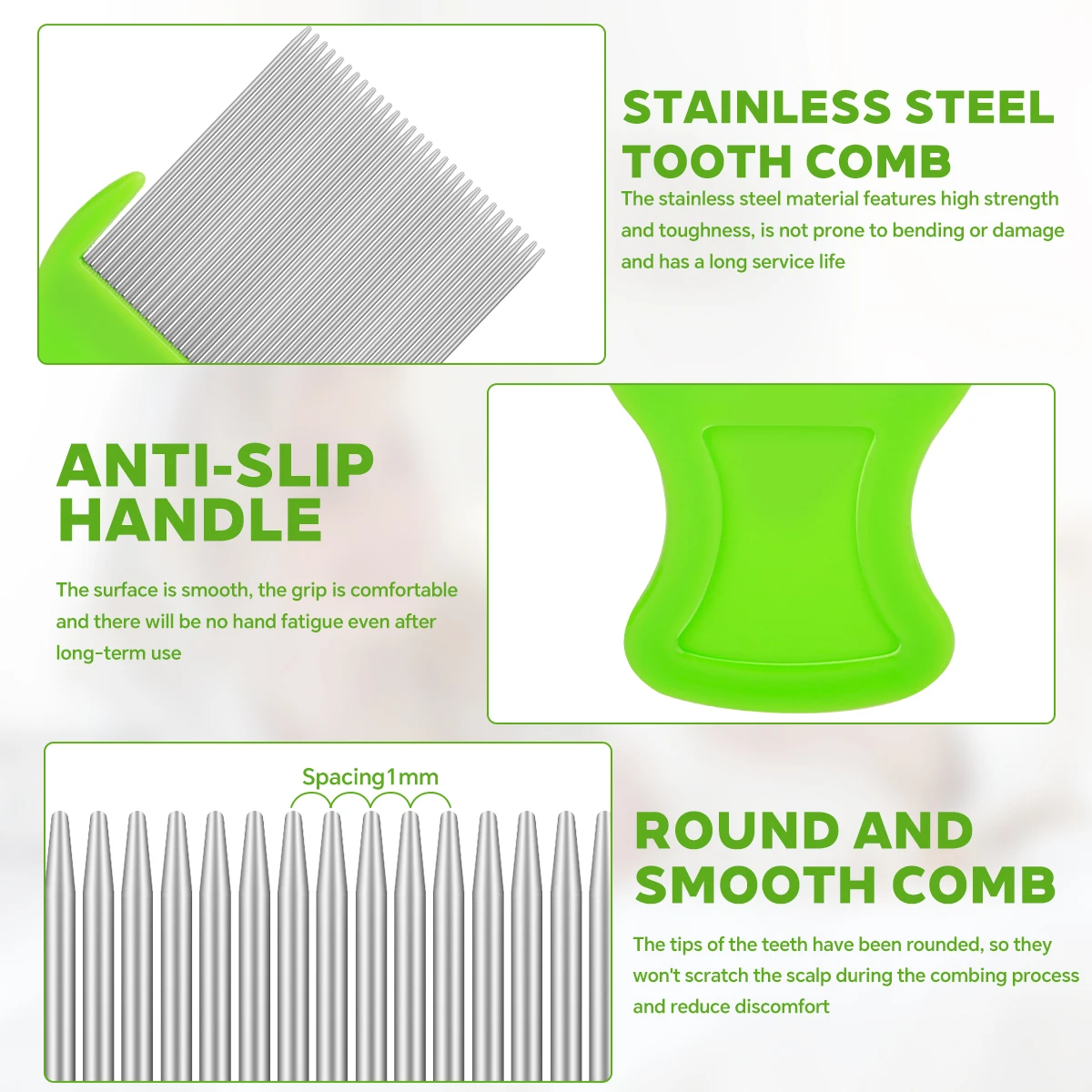 1/5/10pcs Kids/Adult Stainless Steel Lice Comb with Extra Fine Teeth for Lice & Nits Removal, Anti Headlice Nit Free Hair Tool