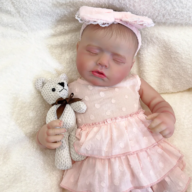 48cm Improved LouLou Soft Body Newborn Baby Lifelike Soft Touch Cuddly Doll Multiple Layers Painting 3D Skin