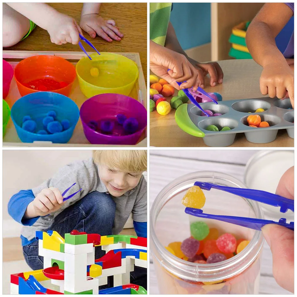 

15Pcs Plastic Disposable Tweezers Craft Tools for Beads DIY First Aid Home School Classroom Craft Tweezers