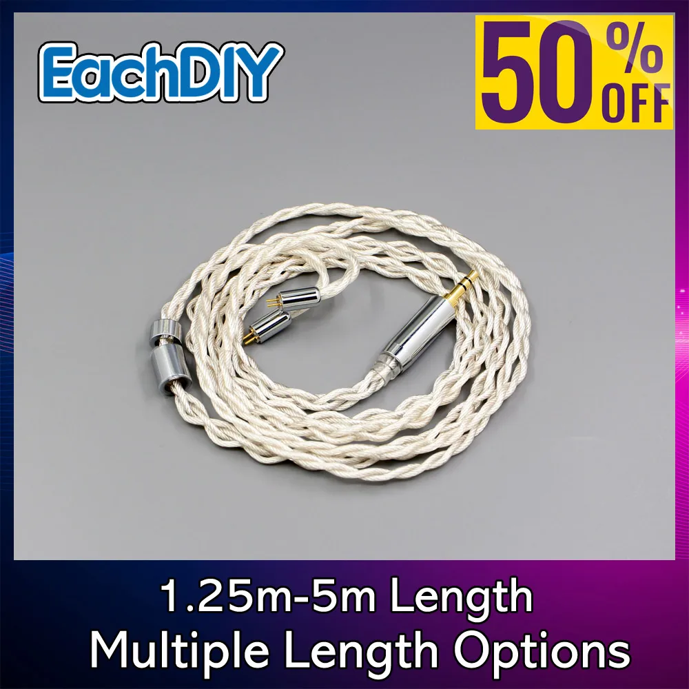 

Graphene 7N OCC Silver Plated Type2 Earphone Cable For 0.78mm 2pin Flat Step JH Audio JH16 Pro JH11 Pro LN008126