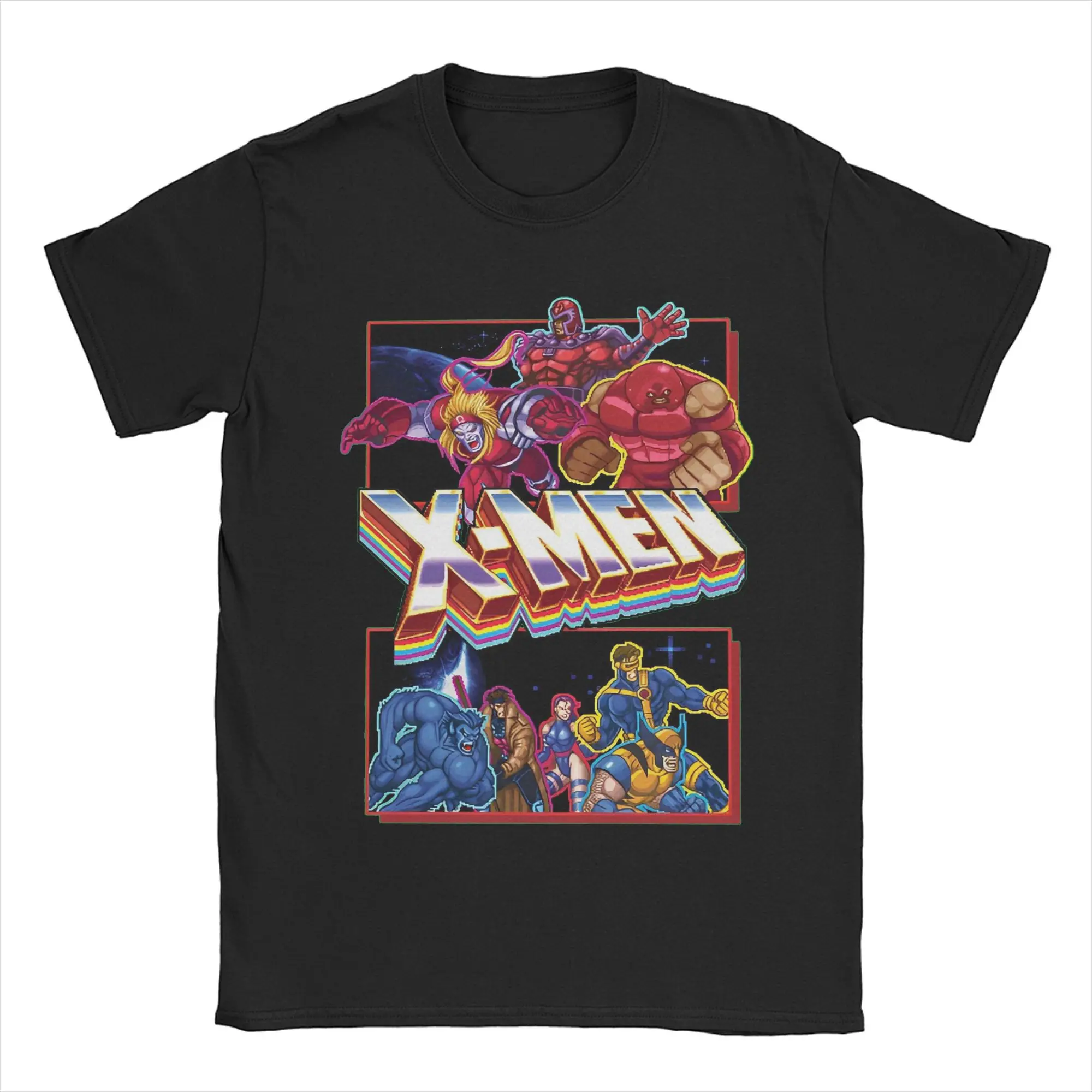 Printed X-MAN X man hero cartoon T Shirt for Men Women  Cotton T-shirts Short Sleeve Clothing