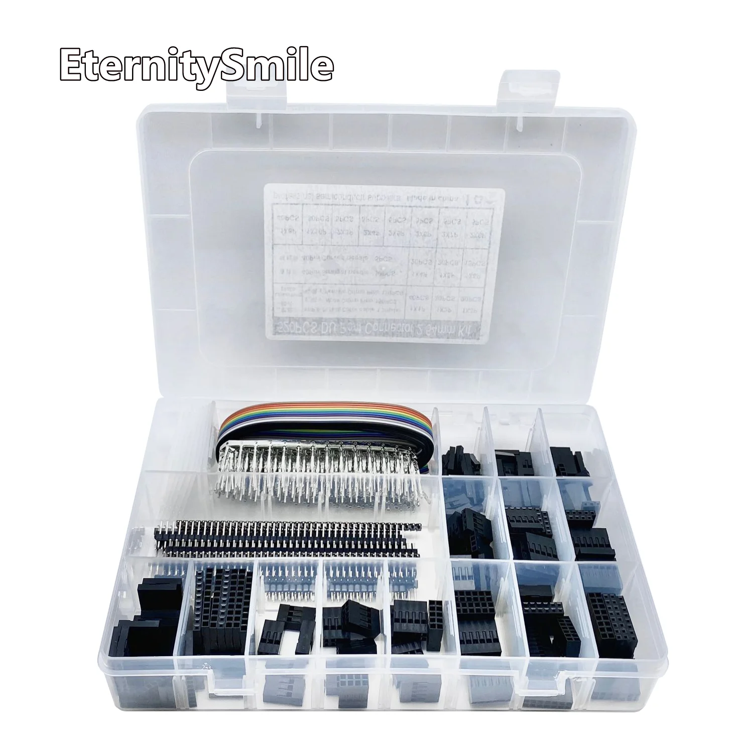 520pcs/Set Dupont Wire Jumper Pin Header Connector Housing Kit Male Crimp Pins+Female Pin Connector Terminal Pitch With Box