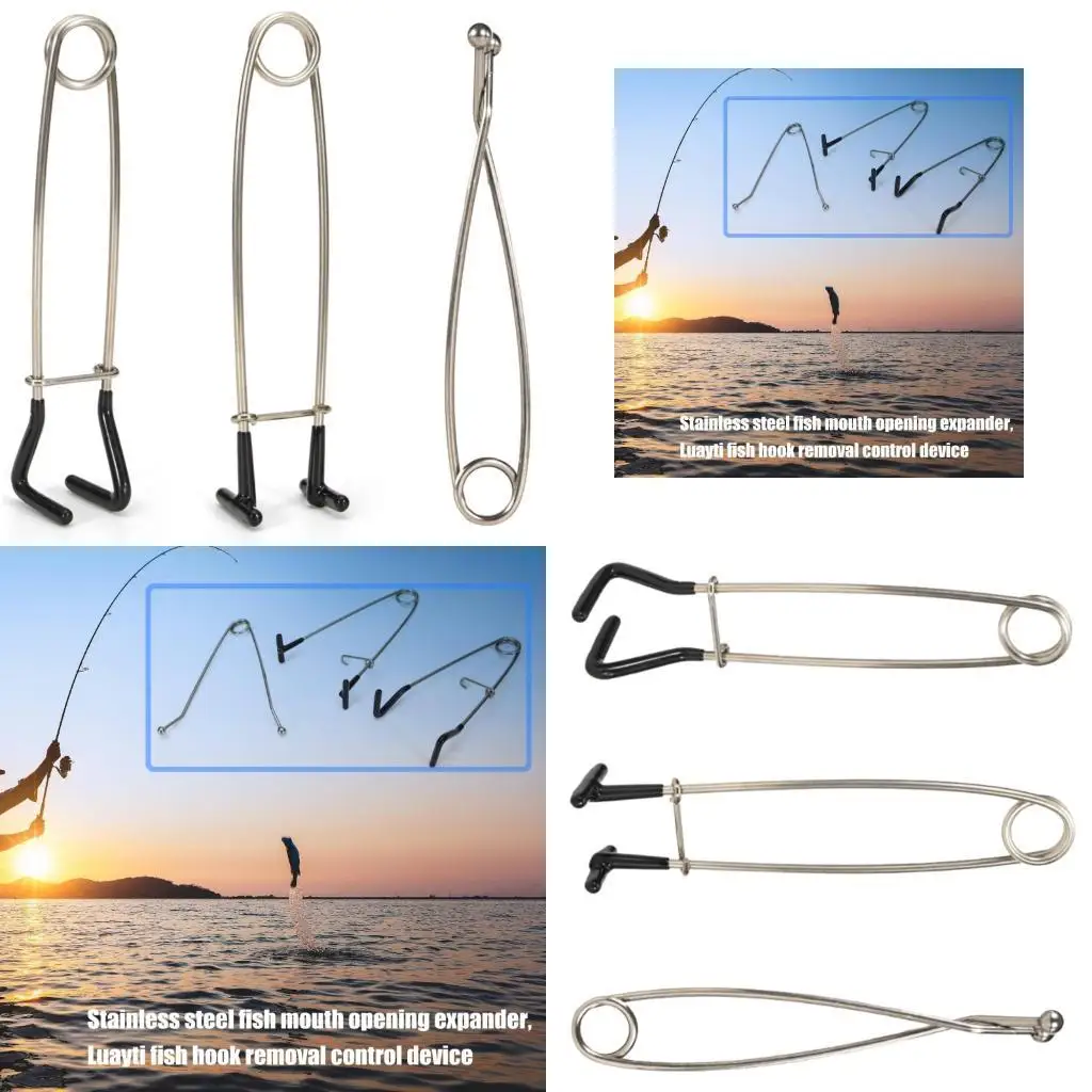 

Y1UC 3pcs Stainless Steel Fish Hook Remover Extractors Fish Mouth Jaw Spreader Opener