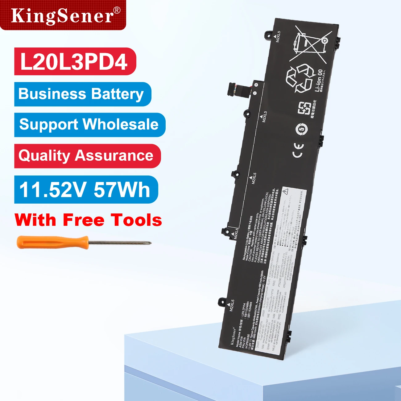 KingSener L20L3PD4 L20D3PD4 Laptop-Akku für Lenovo Thinkpad E14 Gen3 E15 Gen3 2021 E14 Gen4 E15 Gen4 2022 L20C3PD4 L20M3PD4