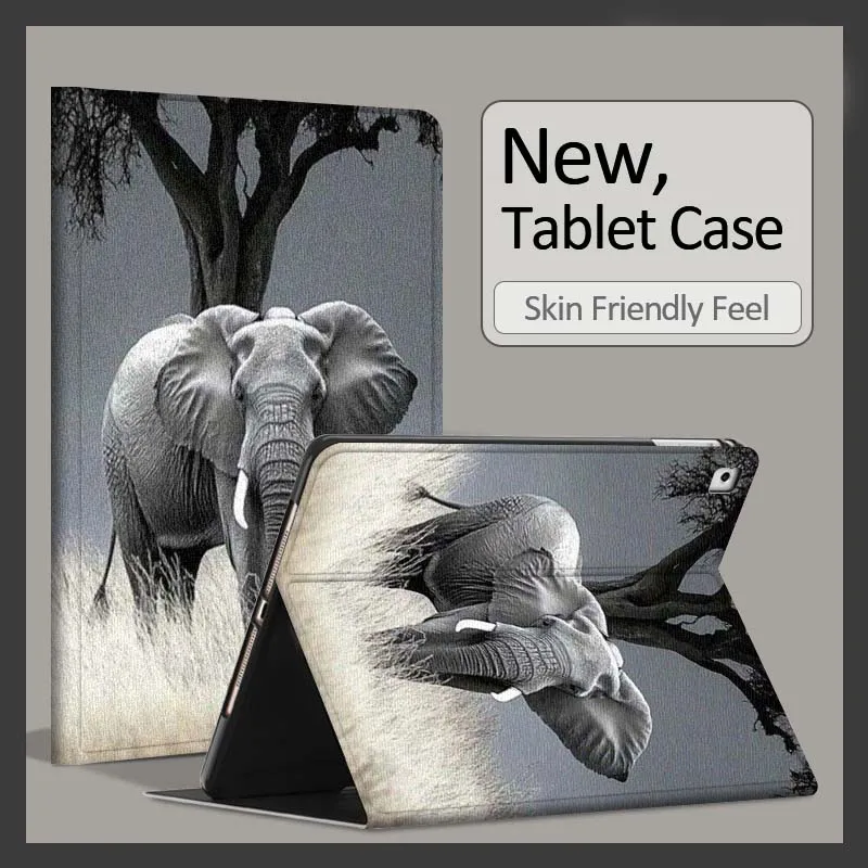 

Подробный художественный узор слона для iPad Pro Air Mini 3 4 5 6 7 7 8 9 10 11 10,2 9,7 10,5 10,9 11 13-дюймовый чехол для планшета