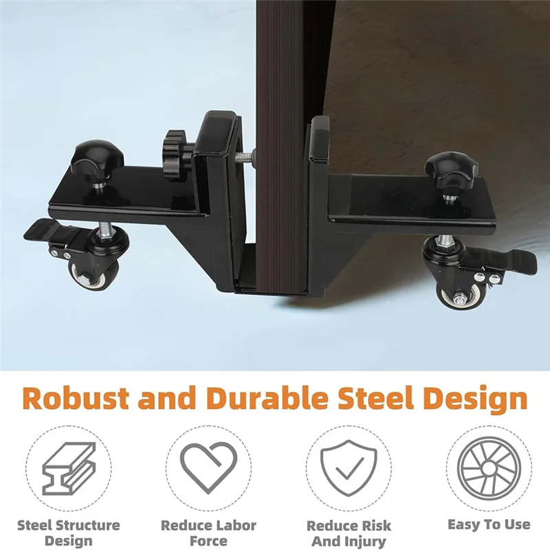 

ABAC-Heavy Duty Door Mounting Hardware Kit For 1-10/32" And 1-30/32" Pre-Hung,Front Doors–Hanging Clamp,Panel Lift Cart Included