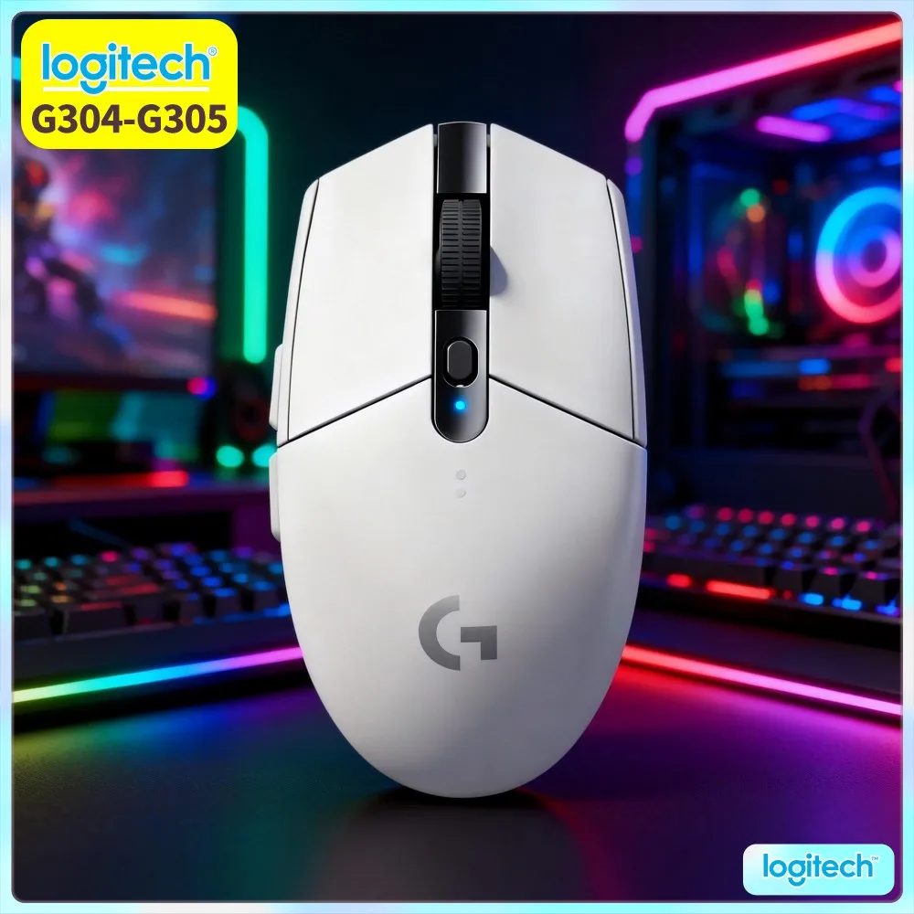 Logitech G304 LIGHTSPEED Wireless Gaming Mouse 12000 DPI HERO Sensor 1Ms Latency 250Hr Battery Durable Build PC Gamers