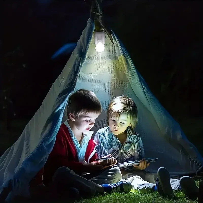 Mini Corded LED Light Bulb - Creative Cable Switch Lighting for Cabinet & Tent Illumination (No Battery Required