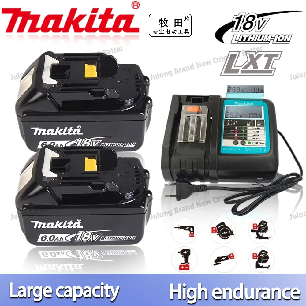 

100% Original Makita 6Ah 6000mAh for Makita 18V Battery BL1830B BL1850B BL1850 BL1840 BL1860 BL1815 Replacement Lithium Battery