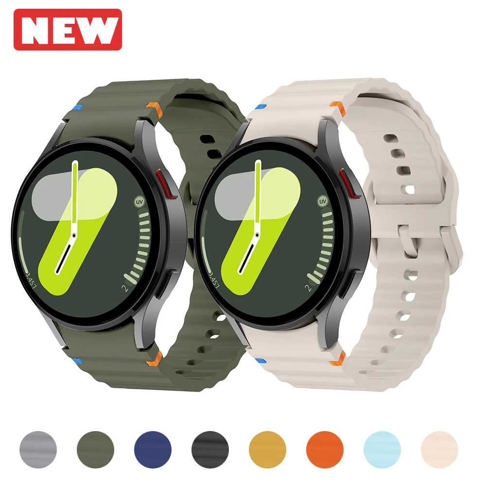 Correa deportiva de silicona Original para Samsung Galaxy Watch 7/6, pulsera clásica de 43mm, 47mm, 5Pro, 45mm, 7 FE, 5, 4, 40mm, 44mm